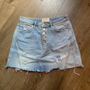 We The Free denim cutoff skirt